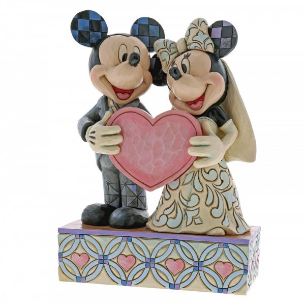 Mickey & Minnie Hochzeitspaar mit Herz "Two Souls, One Heart""