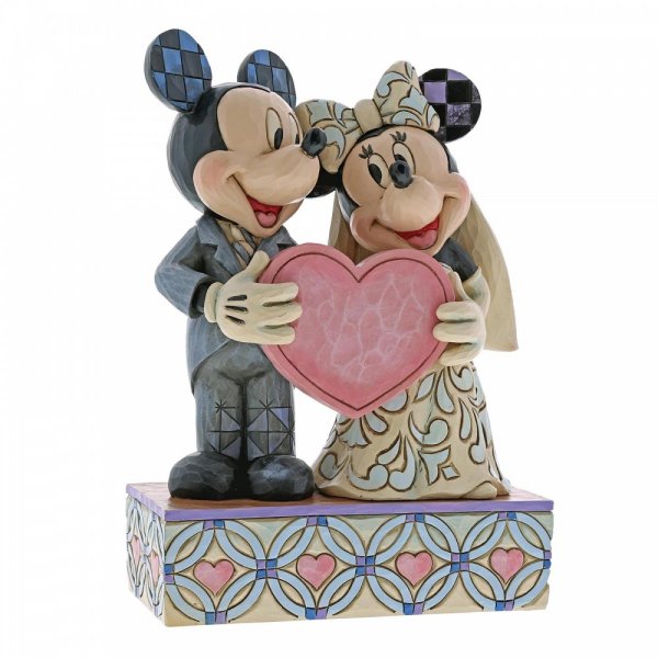Mickey & Minnie Hochzeitspaar mit Herz "Two Souls, One Heart""