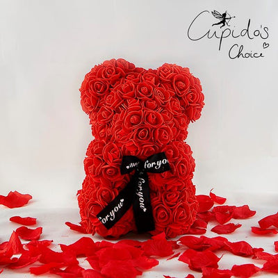 Amors Roter Rosenbär in Geschenkbox 25cm