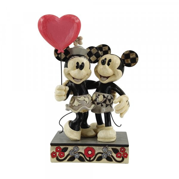 Mickey & Minnie mit Herzballon "Love is in the Air"