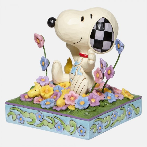 Snoopy im Blumenbett