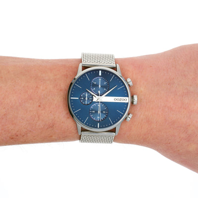 Uhr silver/blue C11100