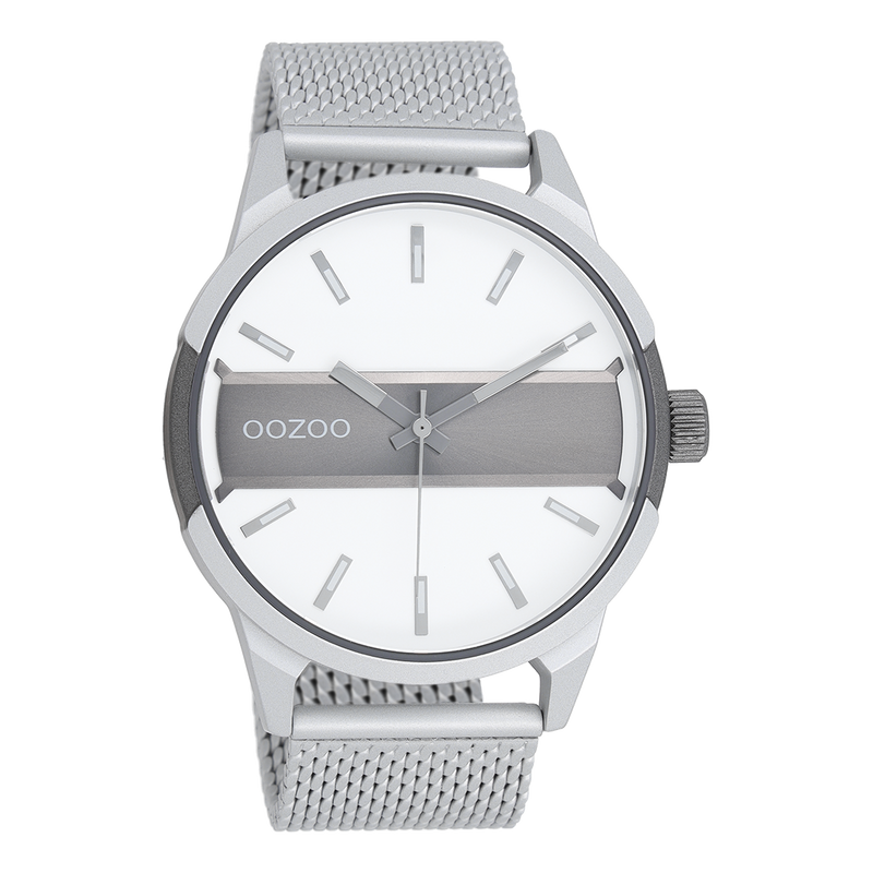 Uhr silver/white C11105
