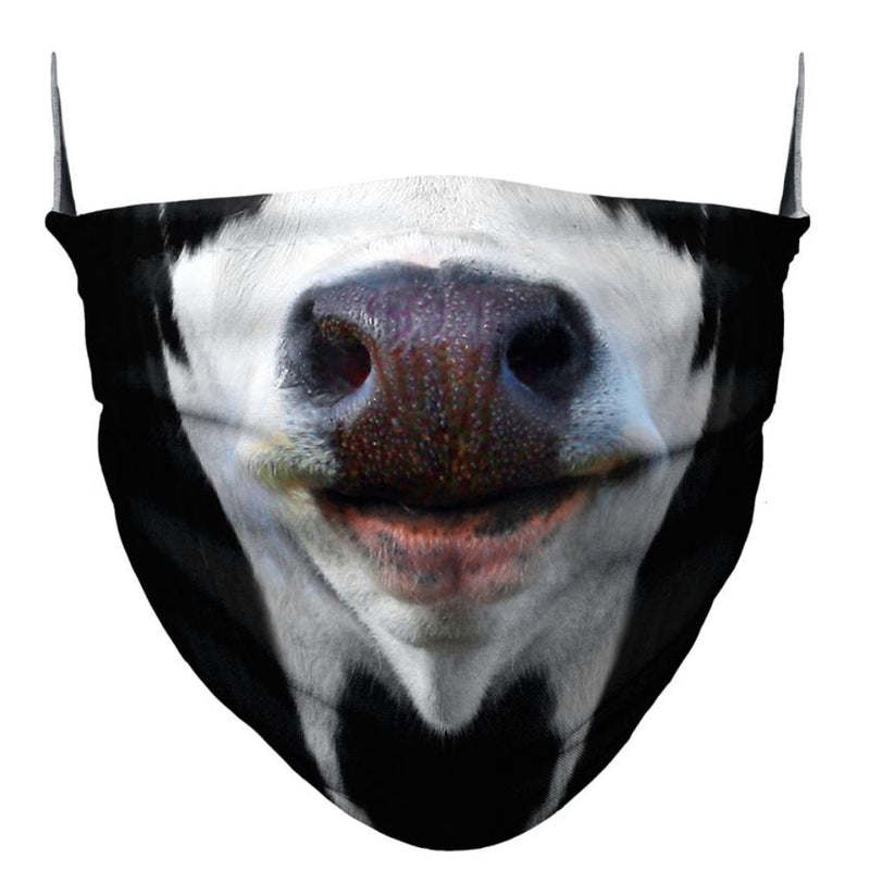 MUND-NASEN-MASKE - Community-Mask - Behelfsmaske: Tiergesicht Kuh - Niki Home