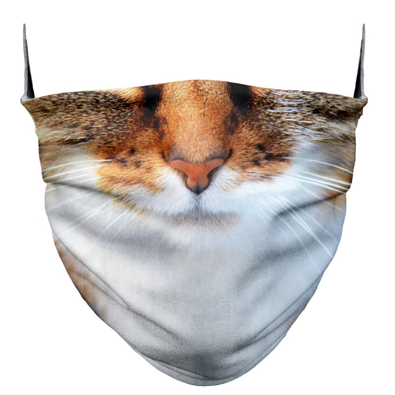 MUND-NASEN-MASKE - Community-Mask - Behelfsmaske: Tiergesicht Katze - Niki Home