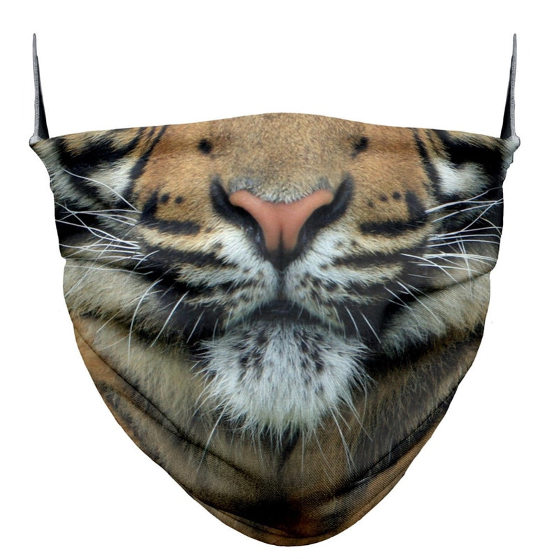 MUND-NASEN-MASKE - Community-Mask - Behelfsmaske: Tiergesicht Tiger - Niki Home