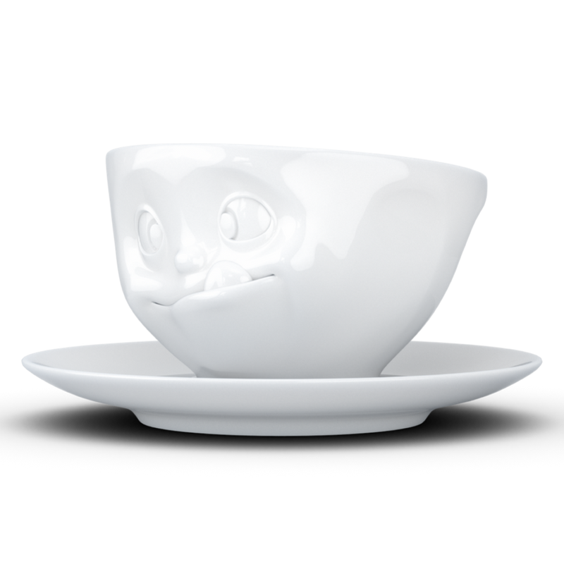 Premium B-Ware, Kaffeetasse - Lecker - 200 ml weiß - Niki Home