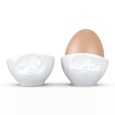Premium B-Ware, Eierbecher - Küssend - weiß (im Bild links) - Niki Home