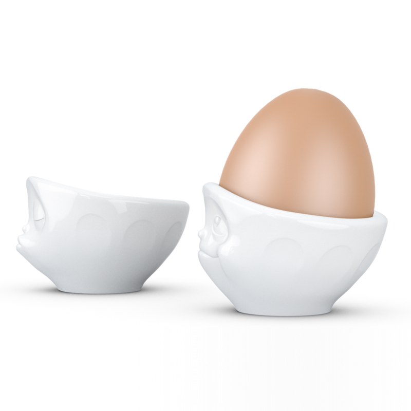 Premium B-Ware, Eierbecher - Verträumt - weiß (im Bild rechts) - Niki Home