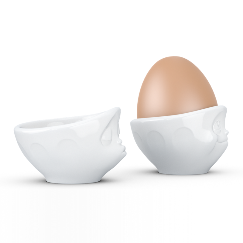 Premium B-Ware, Eierbecher - Küssend - weiß (im Bild links) - Niki Home