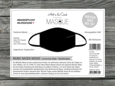 MUND-NASEN-MASKE - Community-Mask - Behelfsmaske: Blümchen, hellblau - Niki Home