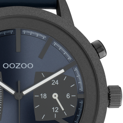 Uhr dunkelblau/grau C10807