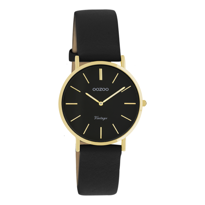 Uhr schwarz/gold C20182